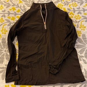 The Tailored Sportsman Brown Quarter-Zip ice fill long sleeve